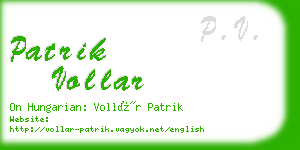 patrik vollar business card